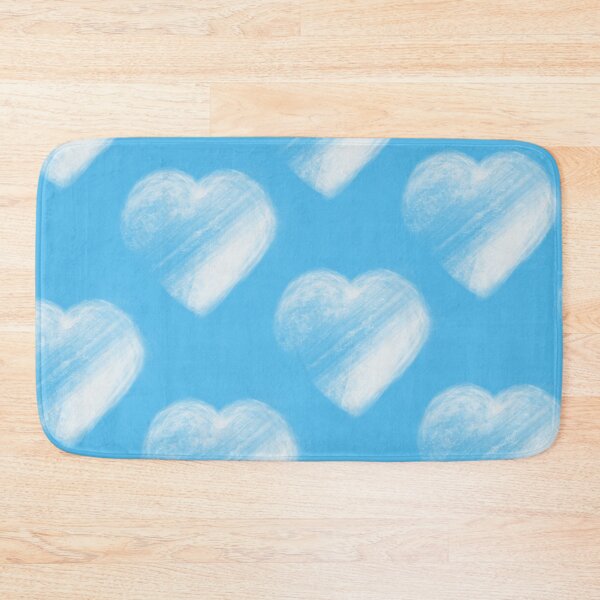 Item preview, Baby Blue Sky with Sketched White Heart Cloud Pattern  designed and sold by PrettyLittlePic.
