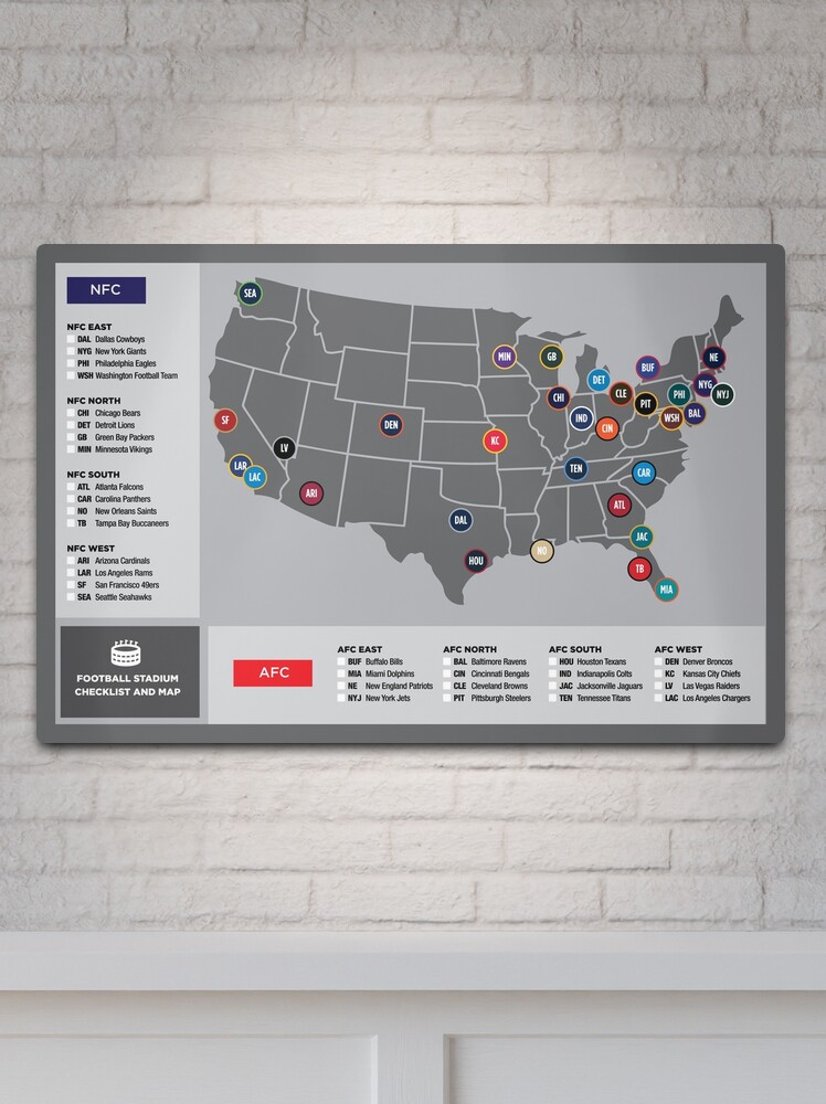 Football Stadium Map' Metal Print for Sale by mhenderson95