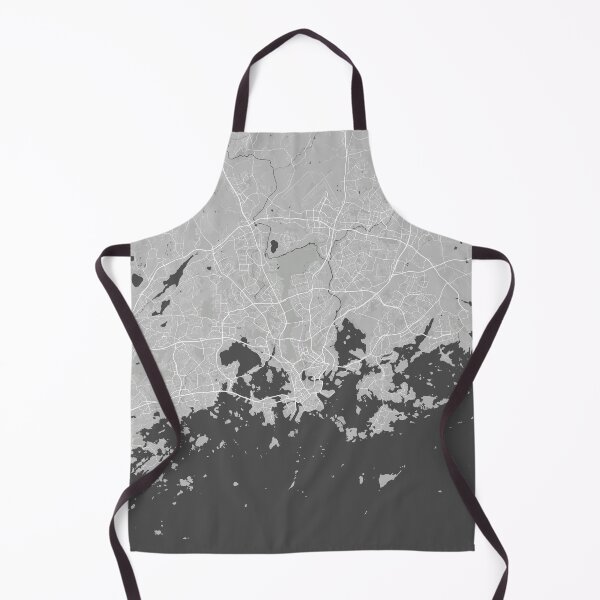 Item preview, Helsinki minimalistic map monochrome gray designed and sold by softlycarol.