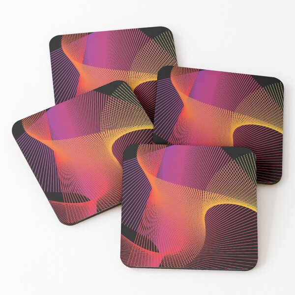 Item preview, Abstract Modern Art with Beautiful Flowing Blended Lines in Warm Prism Colors designed and sold by hobrath.