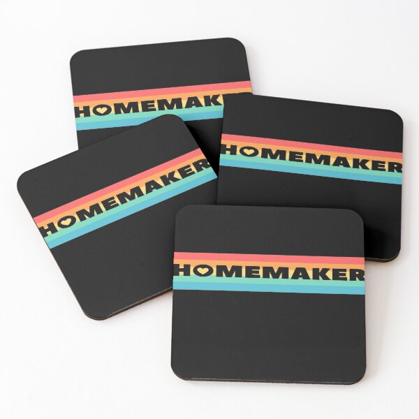 Homemaker colorful design Coasters (Set of 4)