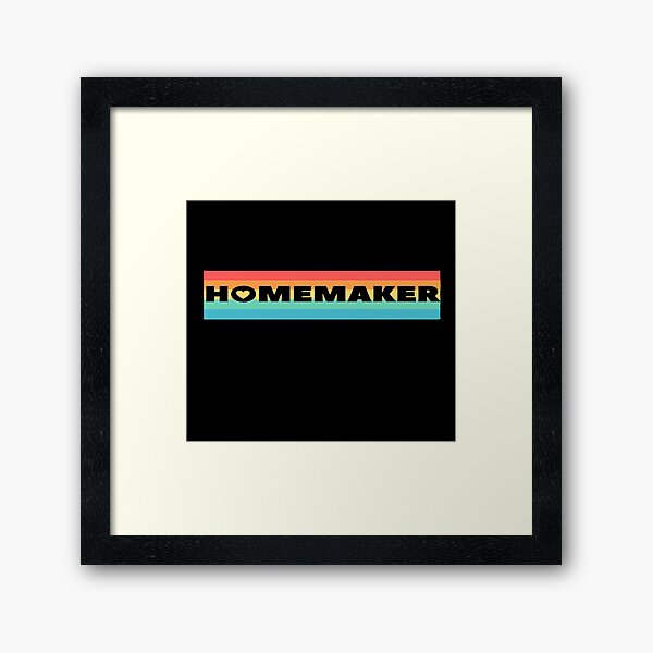 Homemaker colorful design Framed Art Print