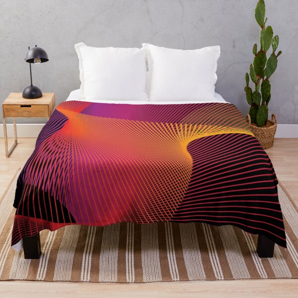 Item preview, Abstract Modern Art with Beautiful Flowing Blended Lines in Warm Prism Colors designed and sold by hobrath.