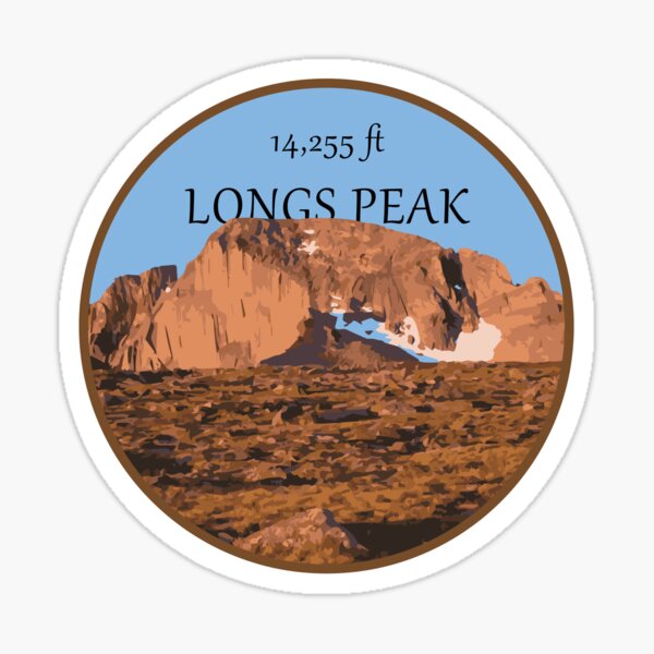 Longs Peak Illustration Sticker For Sale By Scrossdesigns Redbubble