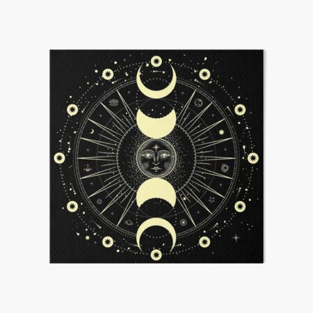 Vista previa del artículo con la obra «Arte vintage celestial del sol y la luna», diseñado y vendido por cutecrazytshirt.