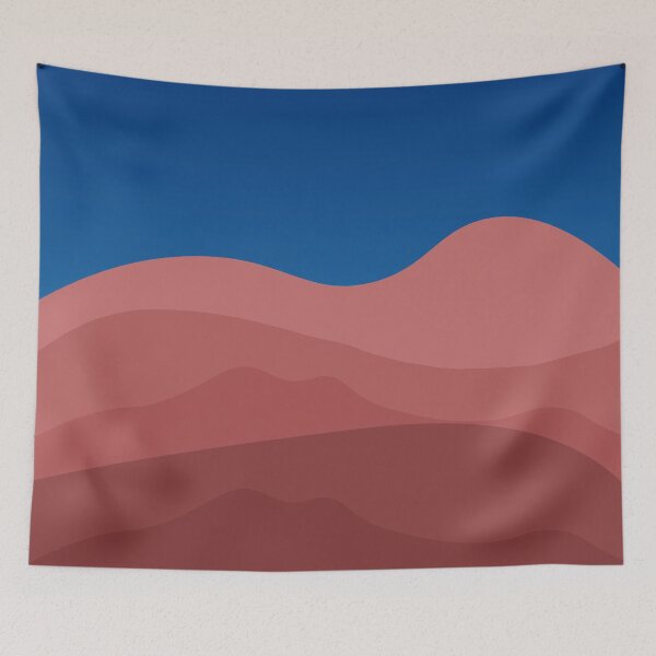 Item preview, 5 Shades of Red Hills in Gradient Dark Blue Sky designed and sold by ShaunSandhu.