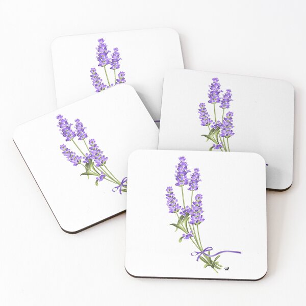 Item preview, Lavender flowers tied with a purple ribbon illustration designed and sold by Alexandra Kueny.