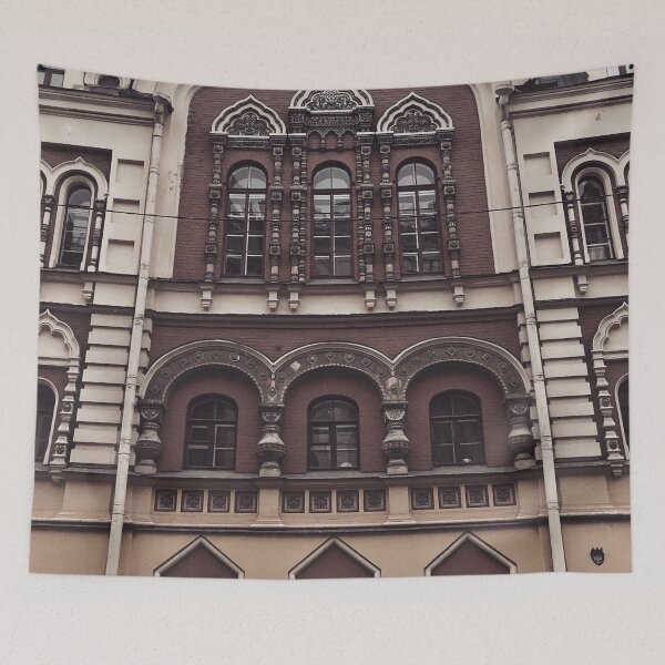 Item preview, Red facade with glaze tile designed and sold by alinamiryuk.
