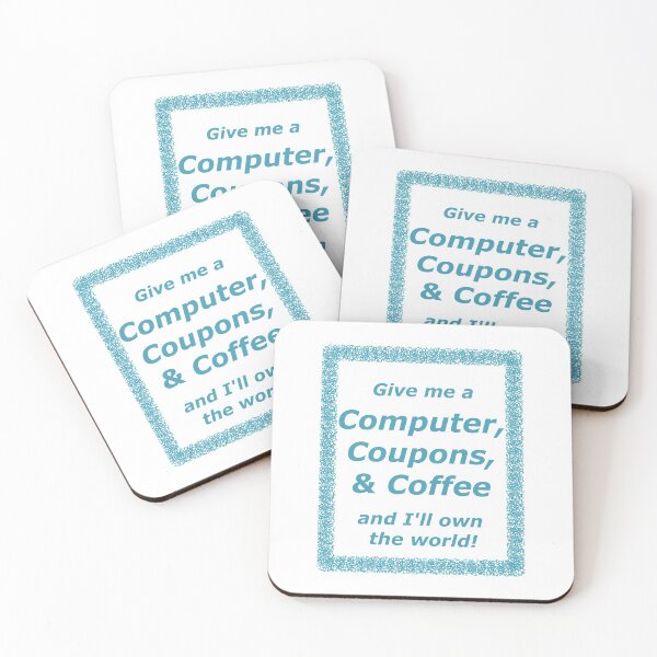 Item preview, Computer, Coupons, and Coffee in blue designed and sold by mrtraz.