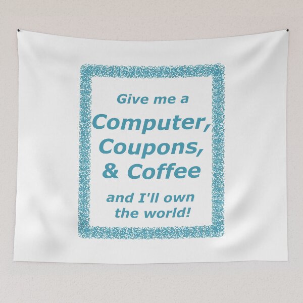 Item preview, Computer, Coupons, and Coffee in blue designed and sold by mrtraz.
