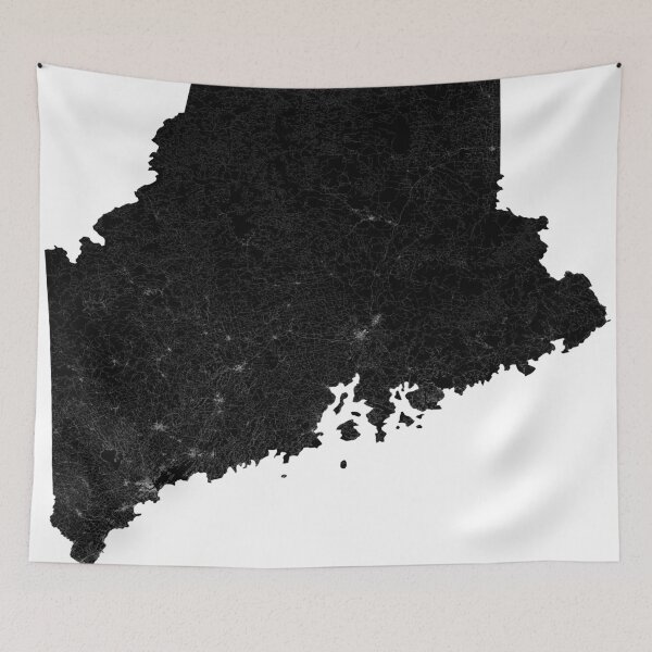 Item preview, Maine Street Map Art designed and sold by AmazingMapArt.
