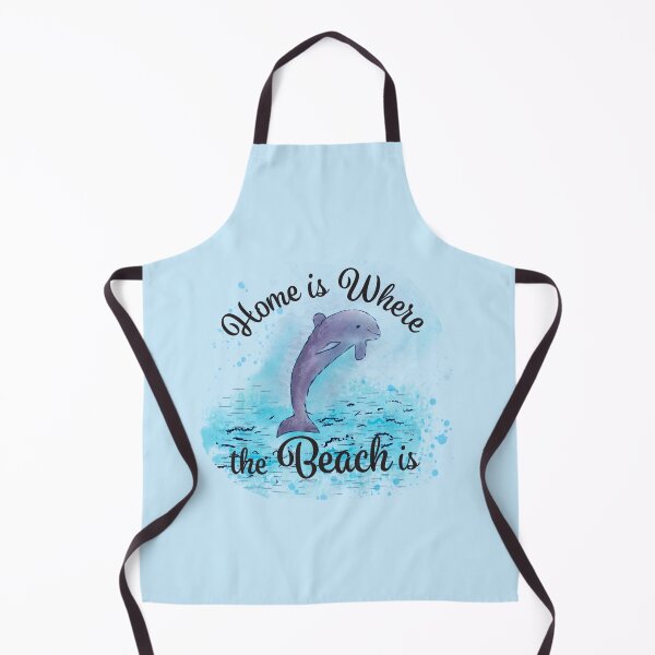 Item preview, Home is Where the Beach is - Cute Dolphin designed and sold by DebbisPalette.