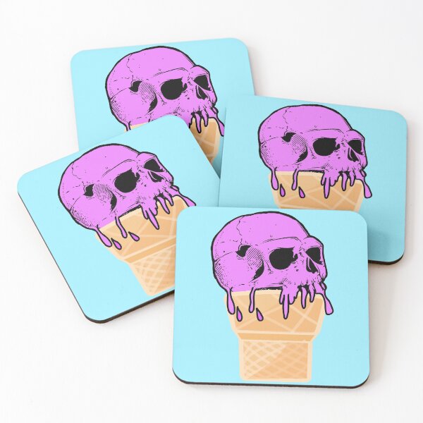 Item preview, STRAWBERRY SKULL ICE CREAM CONE  designed and sold by lululsq.