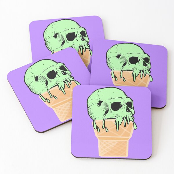 Item preview, MINT CHOCOLATE CHIP SKULL ICE CREAM CONE  designed and sold by lululsq.
