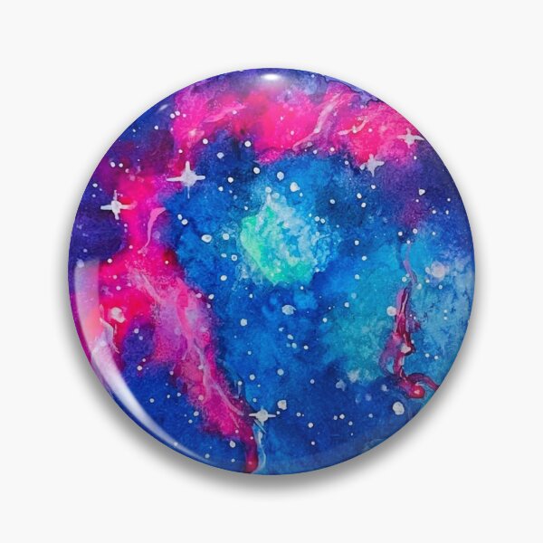 Item preview, Pink and Blue Nebula Space Painting designed and sold by MoonwalkMarket.