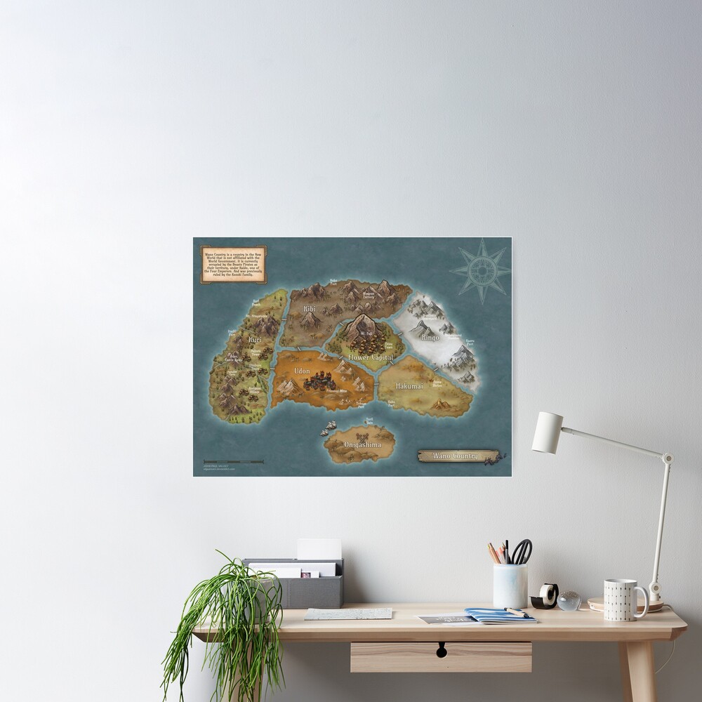 map of wano country Tapestry for Sale by NETschulz715