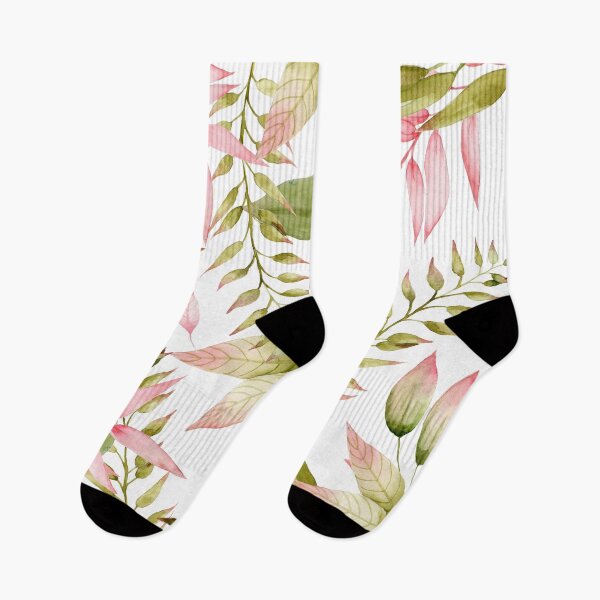 Item preview, pinkish greenery watercolor pattern designed and sold by DaisyMarroquin.