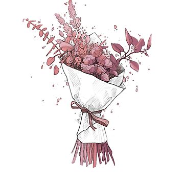 Aquarelle Originale 19e - Bouquet De Fleurs Sauvages - École Romantique Anglaise