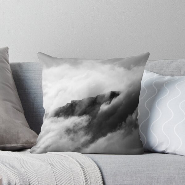 Item preview, Black and white cliff appearing through clouds designed and sold by Nick Dale Photography.