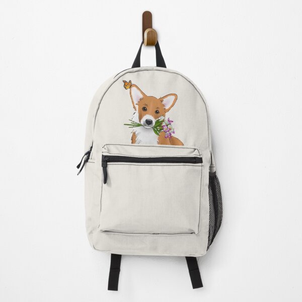 Item preview, Cute Orange and White Corgi With Spring Flowers Drawing | For Corgi Owners | For Dog Lovers designed and sold by ElysianCreation.