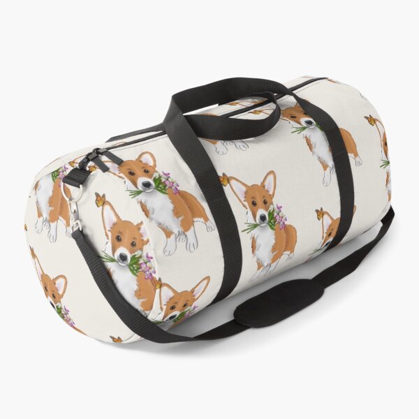 Item preview, Cute Orange and White Corgi With Spring Flowers Drawing | For Corgi Owners | For Dog Lovers designed and sold by ElysianCreation.