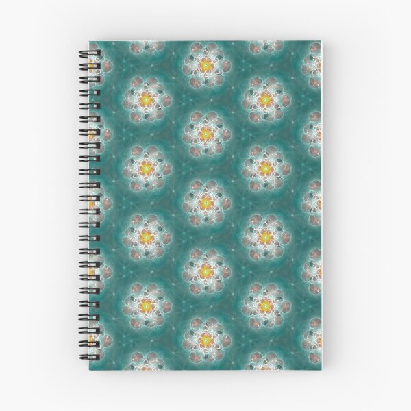 Item preview, Pink Blossoms on Teal, Abstract Fractal Pattern  designed and sold by BoundedChaos.