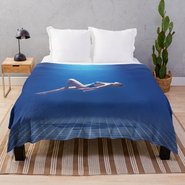 Item preview, woman floating in the digital ocean designed and sold by Mike Kiev art.