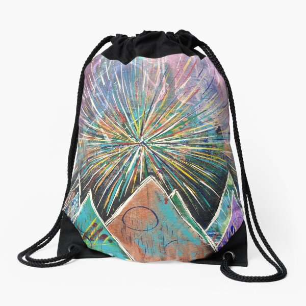 Morning in the Mountains Drawstring Bag