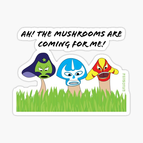 Luchador mushrooms! Sticker