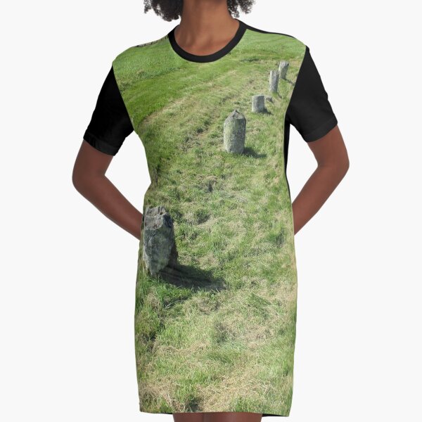 M.I. #120 |☼| Countrytide Breakers (Hadrian's Wall) Graphic T-Shirt Dress