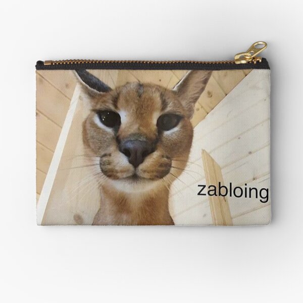 Big Floppa Meme Cute Caracal Cat Zip Pouch by Zeyneb EwaMa - Pixels