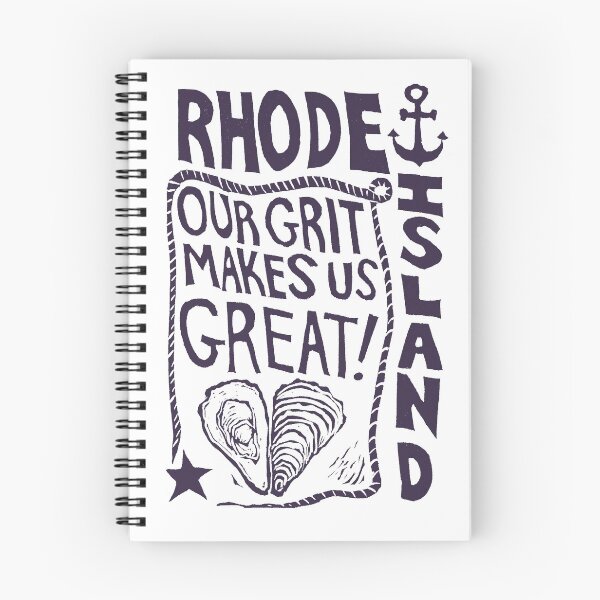 Item preview, Rhode Island - Our Grit Makes Us Great (plum) - original linocut design and print designed and sold by PixelPalmer.