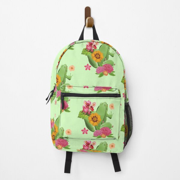 Item preview, Green Frog With Colorful Flowers Design designed and sold by EarthArtDesigns.