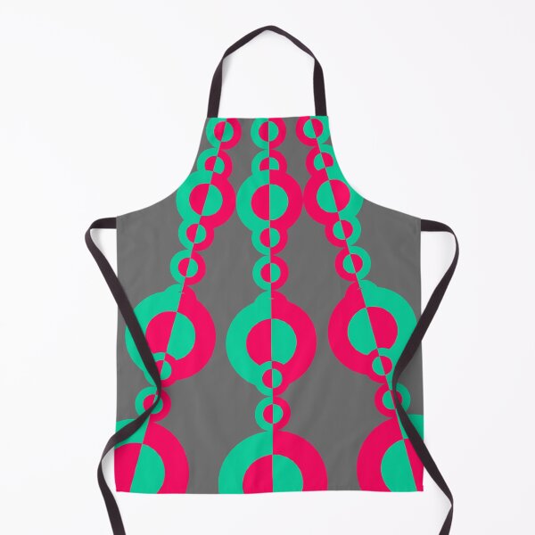 Item preview, Retro 1960's Disco Necklace Pattern Summer Floral pink green grey designed and sold by wavethreat.
