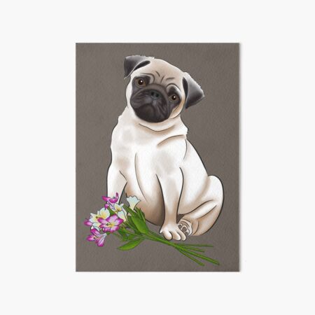 Pug 5x7 Watercolor Print