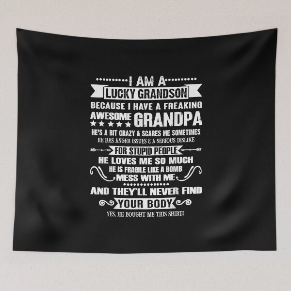 Item preview, I Am A Lucky Grandson Because I Have Grandpa | Gift Idea | Gift For Grandpa | Gift For Son | Gift For Grandson designed and sold by LanPhan.