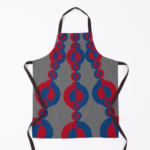 Item preview, Retro 1960's Disco Necklace Pattern Shadow red blue grey designed and sold by wavethreat.
