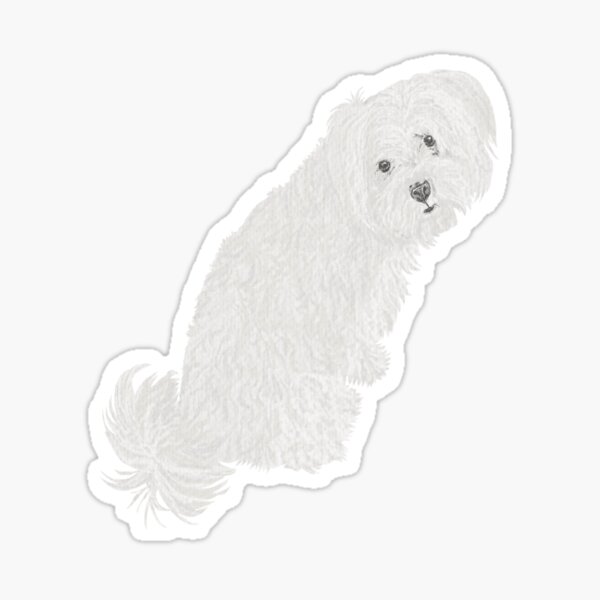 Item preview, White dog sitting designed and sold by shopairon.