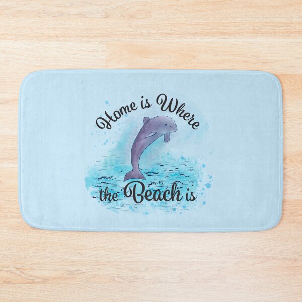 Item preview, Home is Where the Beach is - Cute Dolphin designed and sold by DebbisPalette.