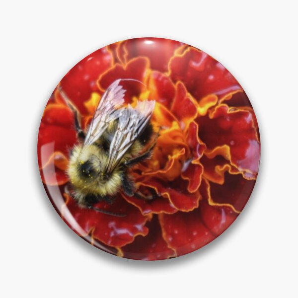 Item preview, Bee Pollenating Over Red Flower designed and sold by NaVisuals.