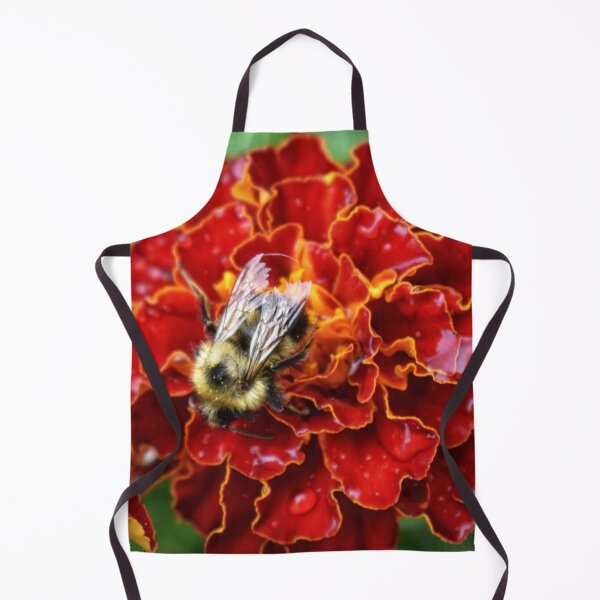 Item preview, Bee Pollenating Over Red Flower designed and sold by NaVisuals.