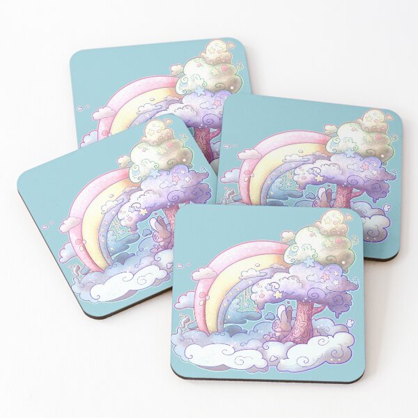 Item preview,  Conejito presenciando un arco iris - Transparente designed and sold by Thedorfmirrin.