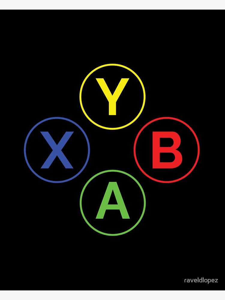 "XboxStyle Face Buttons" Sticker for Sale by raveldlopez Redbubble