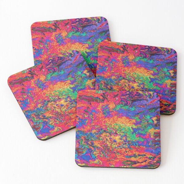 Item preview, Speckled Neon Swirlers - Colorful Paint Pour/ Fluid Art - Unique and Vibrant Abstract Acrylic Paintings for Art Prints, Canvas Prints, Wall Art, Mugs, Leggings, Phone Cases, Tapestries and More designed and sold by cherdoodles.