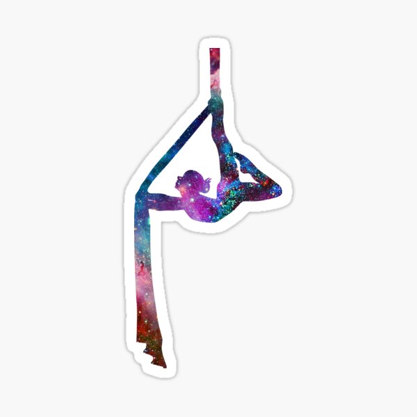 Aerial Stars 2 - Aerial Silks, Circus, and Outer Space Sticker