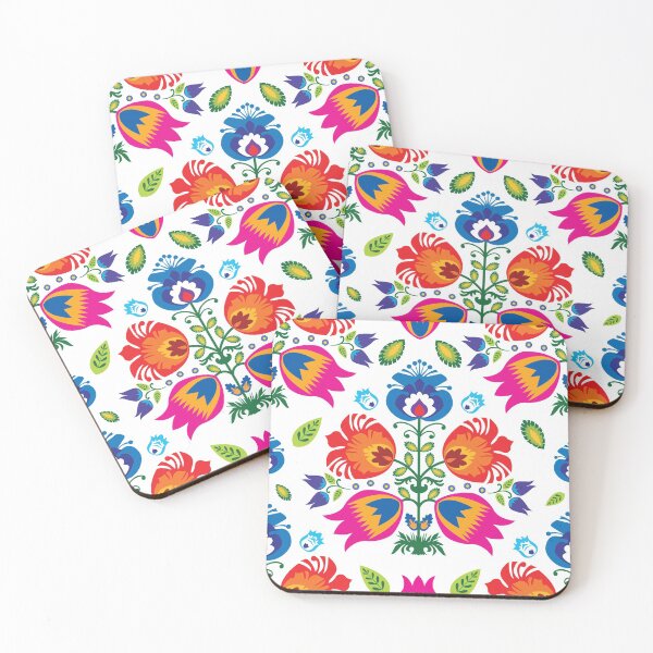 Item preview, Red, pink and blue Folk Pattern from Lowicz, designed and sold by FK-UK.
