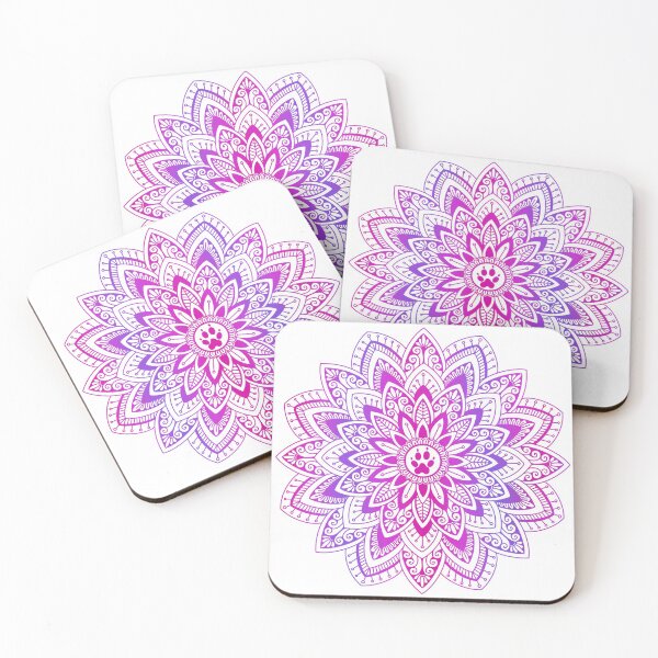 Item preview, Pink Paw Print Mandala designed and sold by Mandalalove.