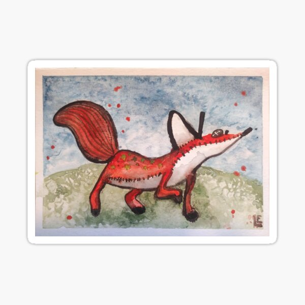 Beher le petit prince renard - Le Petit Prince aquarelle Sticker