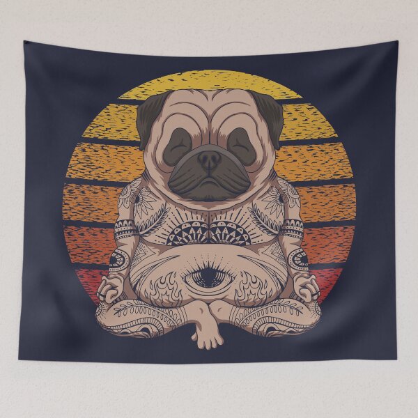 Item preview, Pug Yoga Meditating designed and sold by SportsT-Shirts.