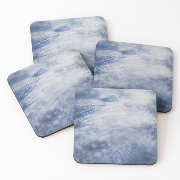 Item preview, Beautiful white textured clouds on the matte blue sky making it look like waves in the ocean  designed and sold by FCEalin.